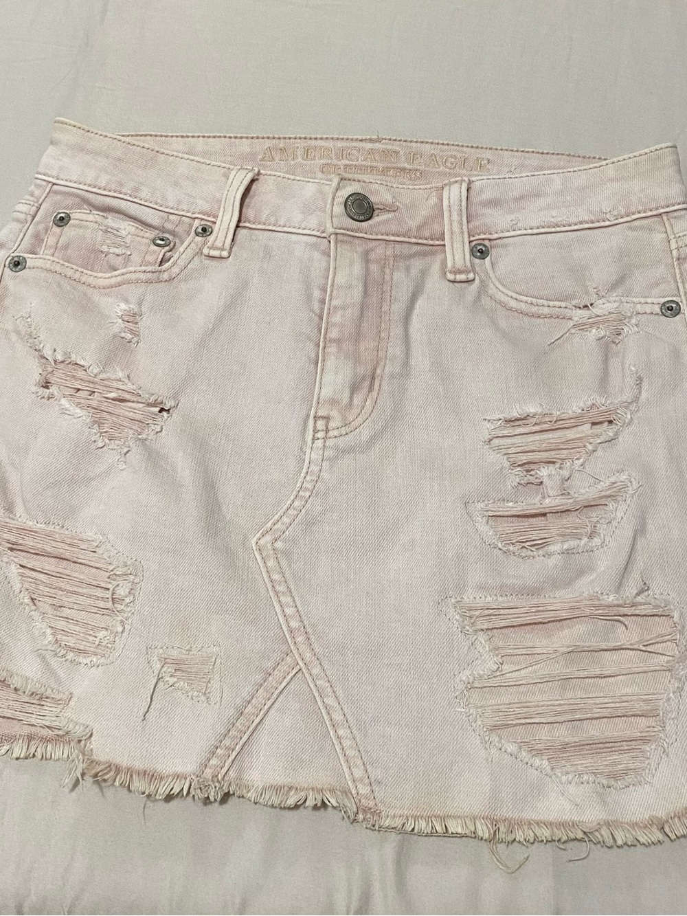 American Eagle Outfitters Pastel Pink Stretch Denim Skirt